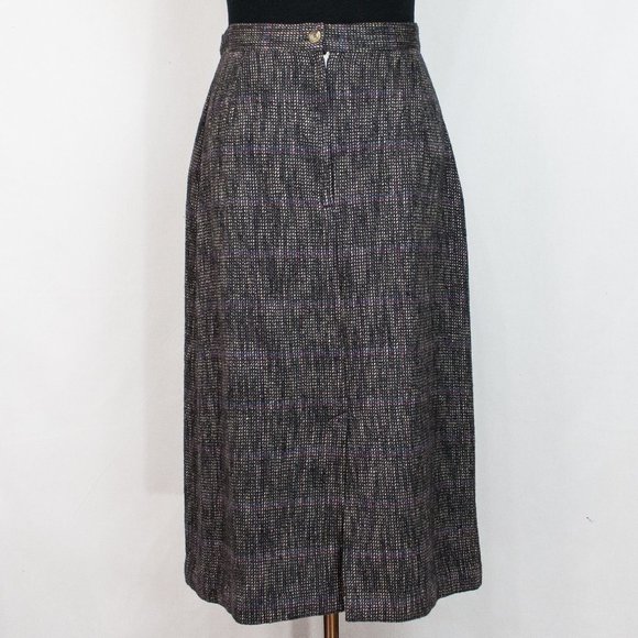 VTG Boston Tailored | Pencil Skirt - Subtle Plaid - Picture 4 of 7